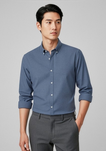 Picture of Biz Collection Mens Memphis Shirt Long Sleeve 60% Cotton 40% Polyester
